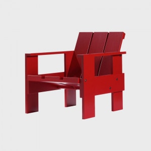 【展示品20%OFF　 限定2点 シリアルNo入】Rietveld リートフェルト クレイトチェアJr レッド [ モンドリアン 赤と青の椅子 ジグザグチェア シュレッダー邸 ]|海外デザイナー|ブラ
