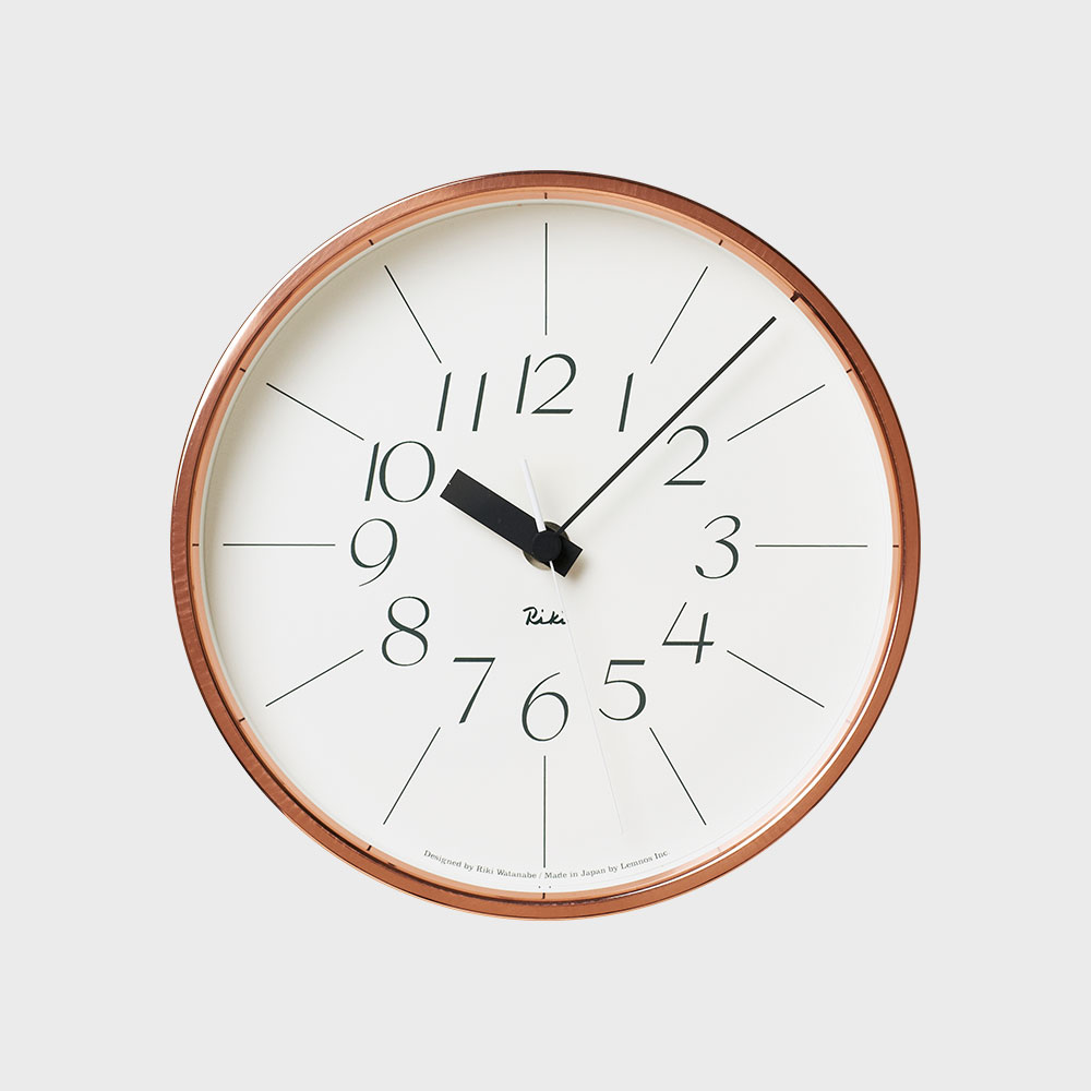 ｸｰﾎﾟﾝ対象外】 壁掛け時計 掛け時計 / lemnos レムノス 渡辺力 銅の