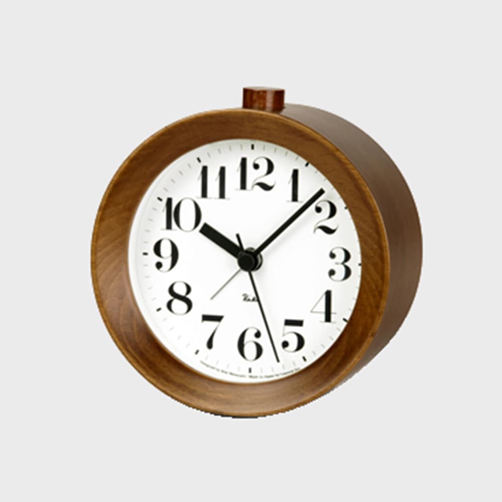 レムノス lemnos 置時計 / RIKI Alarm Clock アラームクロック 茶