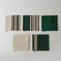 柳宗理 ファブリック コースター バーコード柄グリーン 5枚組 柳宗理 ファブリック コースターはバーコード柄 ゆうパケット対応可 ゆうパケット 1 4 Designshop
