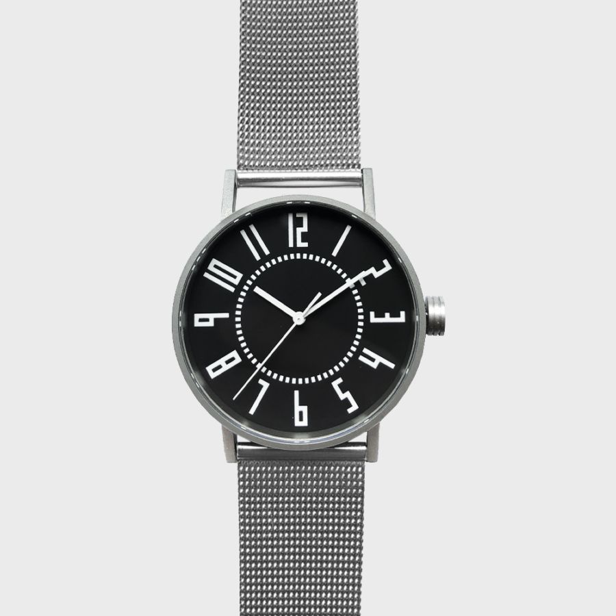 SPQR スポール 五十嵐威暢 eki watch 37mm ブラック×メッシュベルト