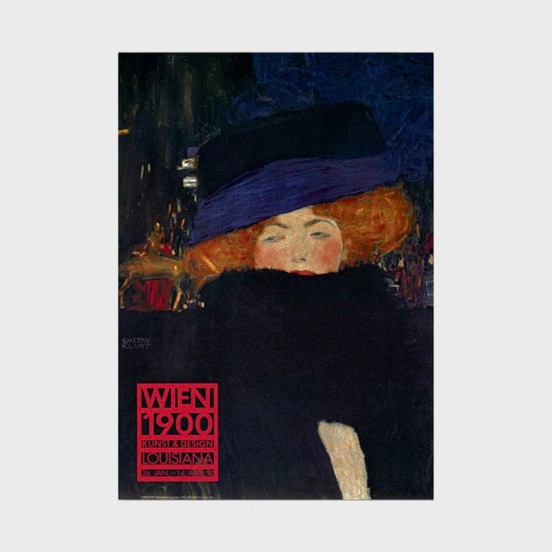 A2 �륤���������Ѵ� �ݥ����� Gustav Klimt �������ա������� - Woman with hat and feather boa (1909) [ �̲� ����ƥꥢ ���� ������ ������� �ɳݤ� ���� ��ݲ� ���� ]�ڤ椦�ѥ��å��Բġ�