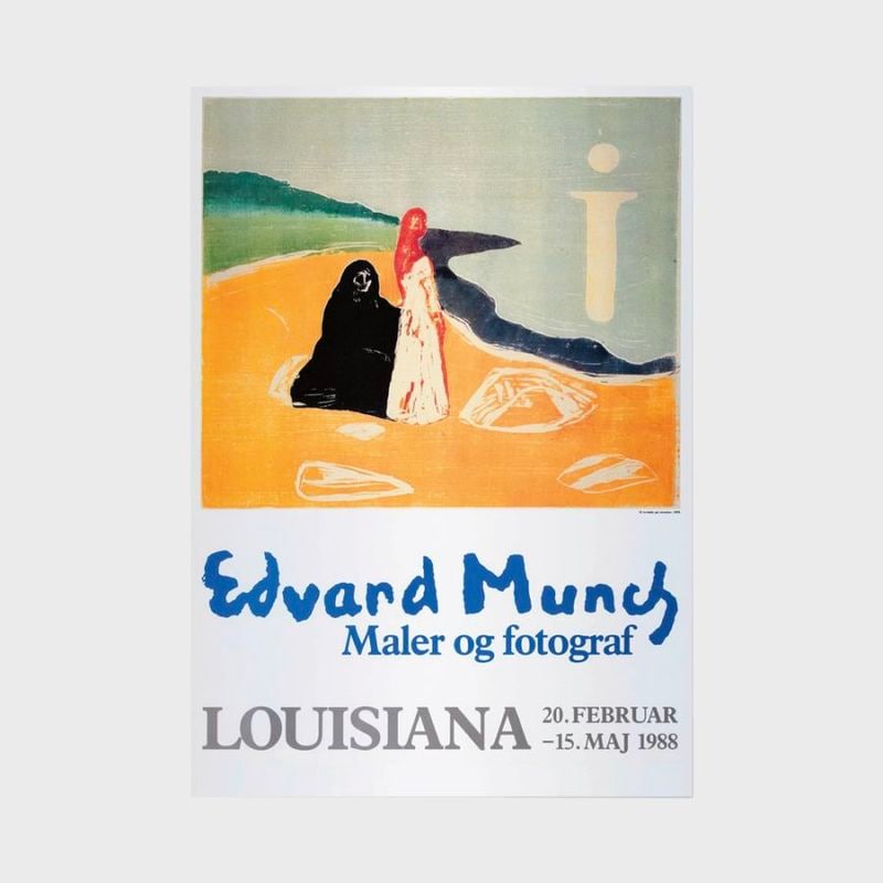 A1 �륤���������Ѵ� �ݥ����� Edvard Munch ���ɥ�����ɡ���� - Two Woman on beach (1898) [ �̲� ����ƥꥢ ���� ������ ������� �ɳݤ� ���� ��ݲ� ���� ]�ڤ椦�ѥ��å��Բġ�