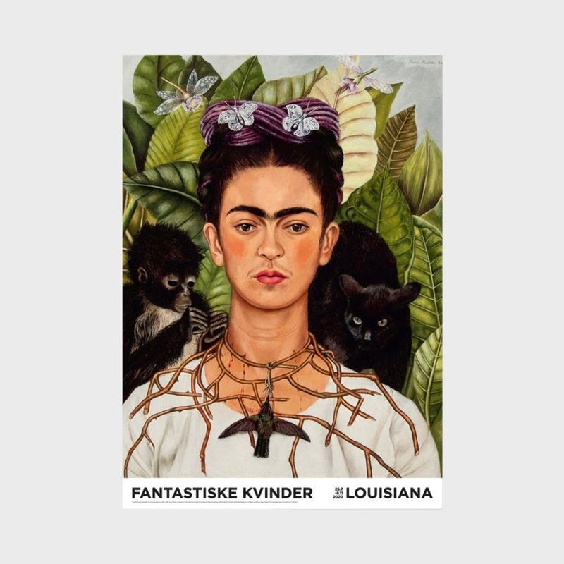 A1 �륤���������Ѵ� �ݥ����� Frida Kahlo �ե꡼���������� ? Self-Portrait with Thorn Necklace and Hummingbird (1940) [ �̲� ����ƥꥢ ���� ������ ������� �ɳݤ� ���� ��ݲ� ���� ]�ڤ椦�ѥ��å��Բġ�