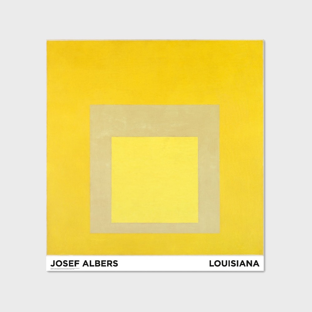 790×841mm ルイジアナ美術館 ポスター Josef Albers ヨゼフ