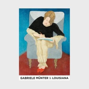 A2�ݥ����� Gabriele M?nter - Lady in an Armchair, Writing, 1929�ڤ椦�ѥ��å��Բġ�