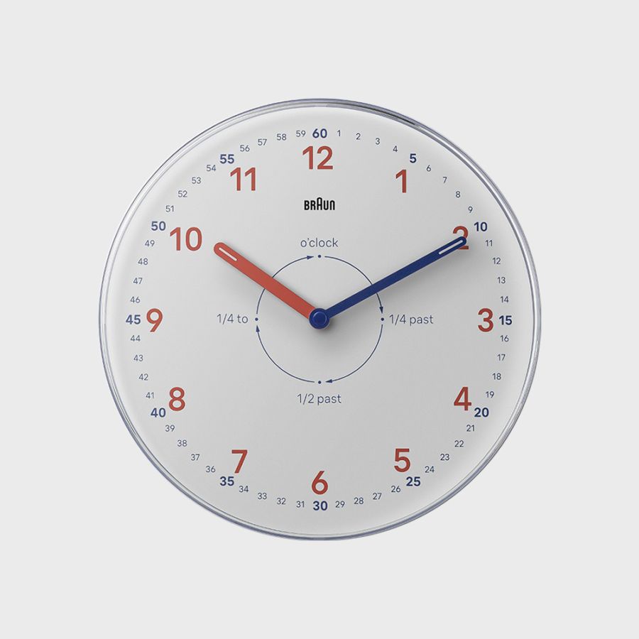 BRAUN �֥饦�� �ݤ����� Time Teacher WALL CLOCK WHITE BC26TW�ڤ椦�ѥ��å��Բġ�