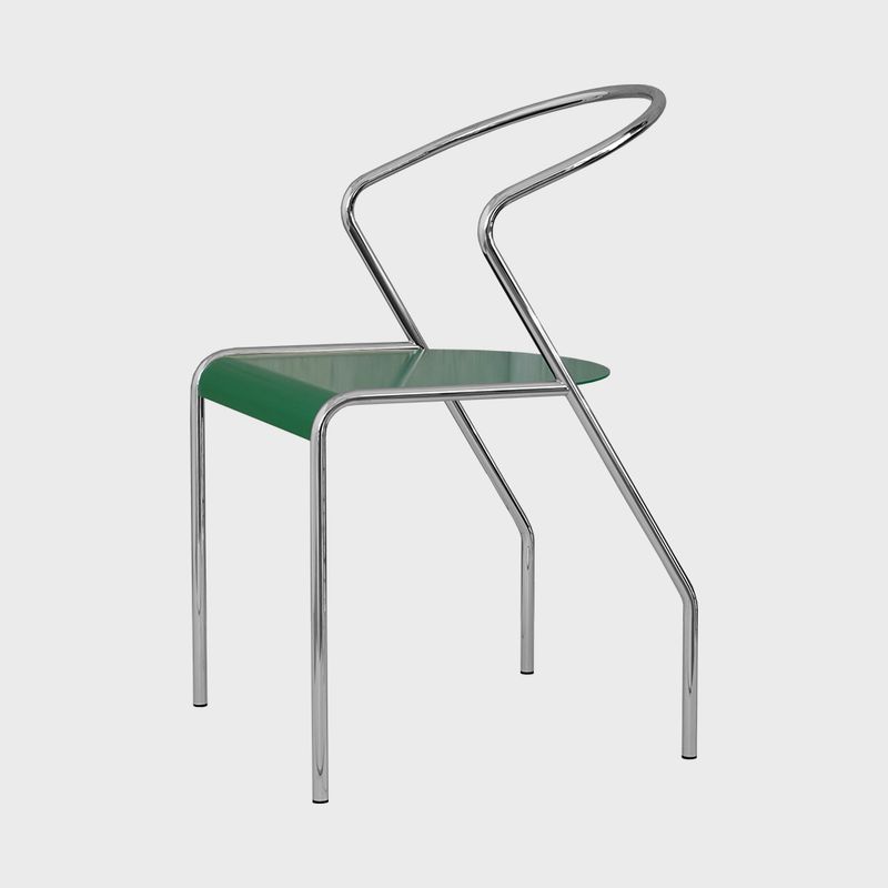 �����ϯ Shiro Kuramata Chair with Steel Pipe �� Steel Seat�ڤ椦�ѥ��å��Բġ�