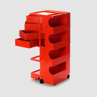 5%OFF対象】正規品 保証2年】ボビーワゴン 4段 4トレイ 赤 [ ボビー