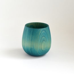 【THE EASTON】能登ヒバタンブラー ラウンドタイプ 山中塗 （ターコイズブルー）