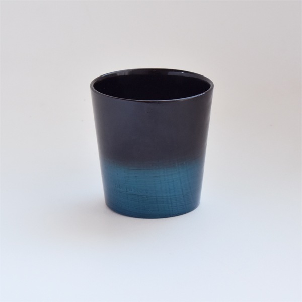 【THE EASTON】能登ヒバタンブラー ショートタイプ 輪島塗 （パールブルー）