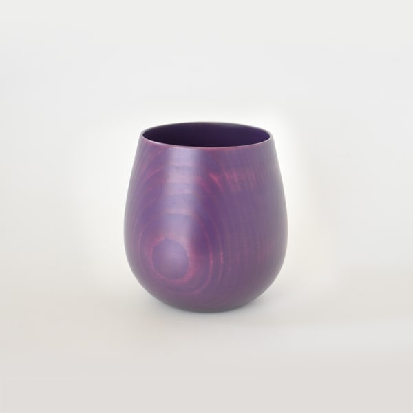 【THE EASTON】能登ヒバタンブラー ラウンドタイプ 山中塗 （レッドパープル）