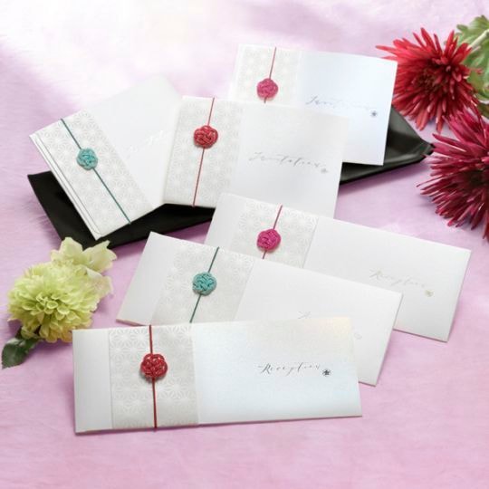 招待状【百万石】水引 紅