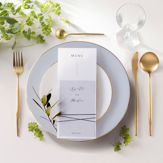 メニュー表+席札セット【ルフレ】スカイブルー