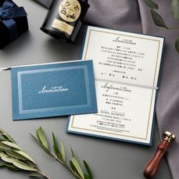 招待状【バレンシア】パールネイビー