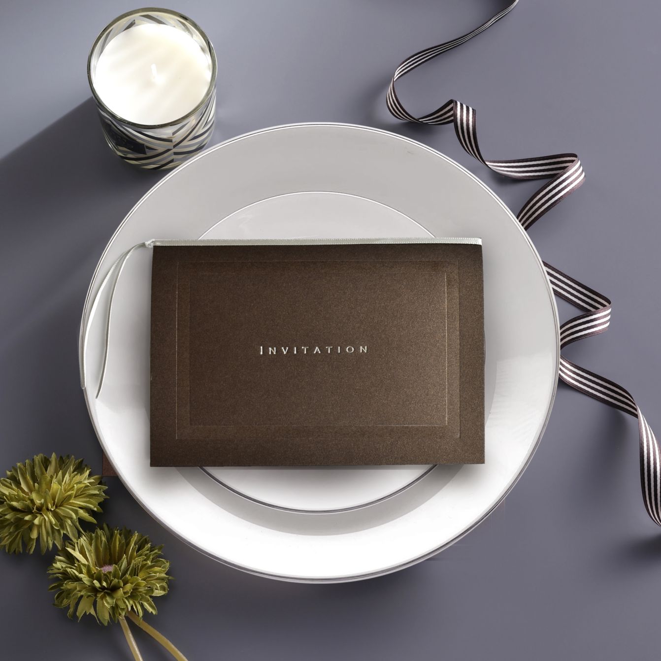 招待状【バレンシア】チャコールN