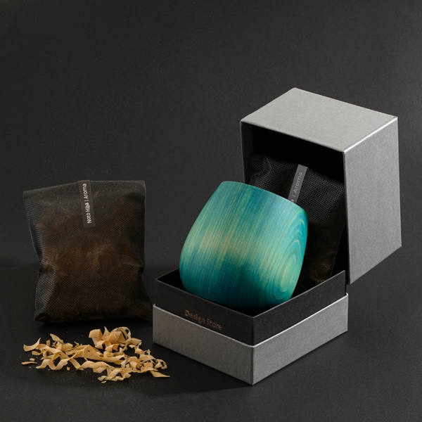 THE EASTON】能登ヒバタンブラー ラウンドタイプ 山中塗 （ターコイズ