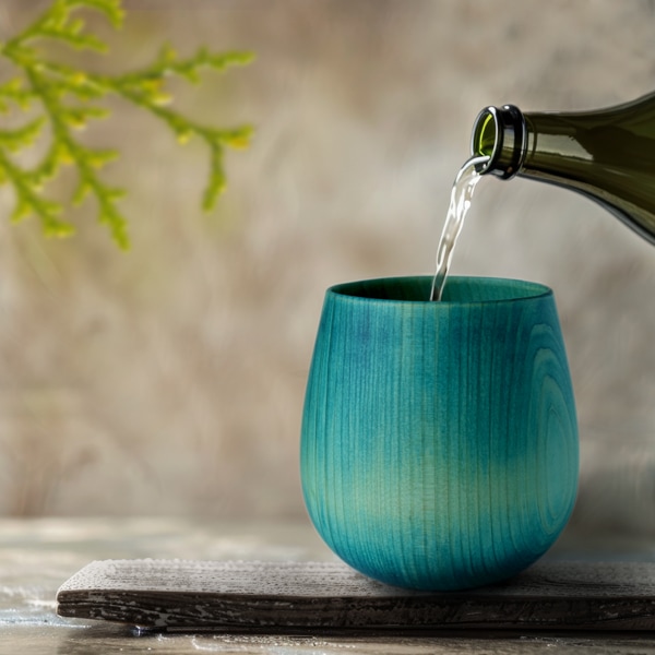 THE EASTON】能登ヒバタンブラー ラウンドタイプ 山中塗 (ターコイズ THE EASTON】能登ヒバタンブラー ラウンドタイプ 山中塗 (ターコイズ