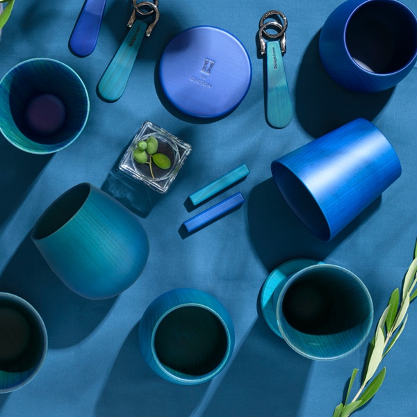 【THE EASTON】能登ヒバタンブラー ストレートタイプ 越前塗 久太郎ブルー【STD】