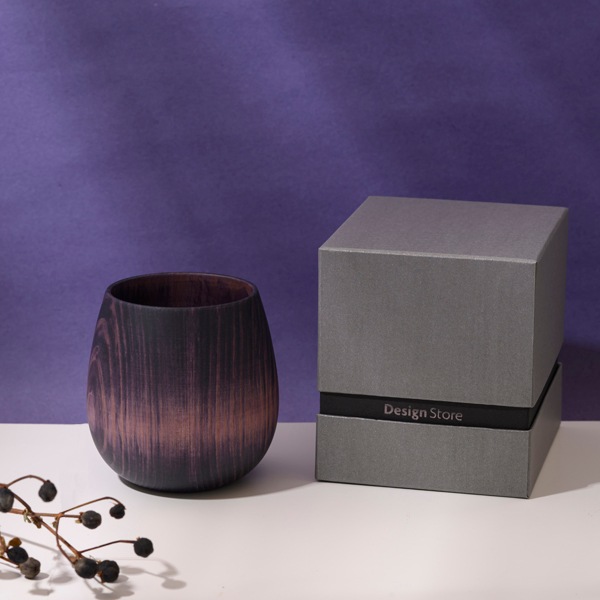 【THE EASTON】能登ヒバタンブラー ラウンドタイプ 山中塗 （パープル）