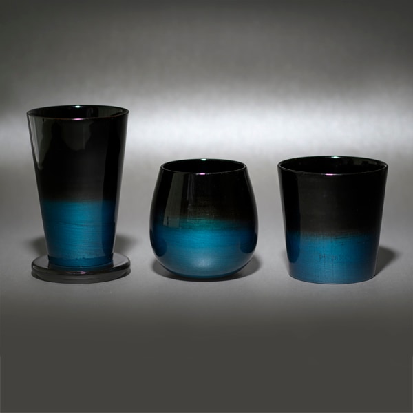 【THE EASTON】能登ヒバタンブラー ショートタイプ 輪島塗 （パールブルー）