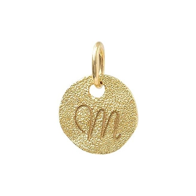 K18 Initial Coin Pendant