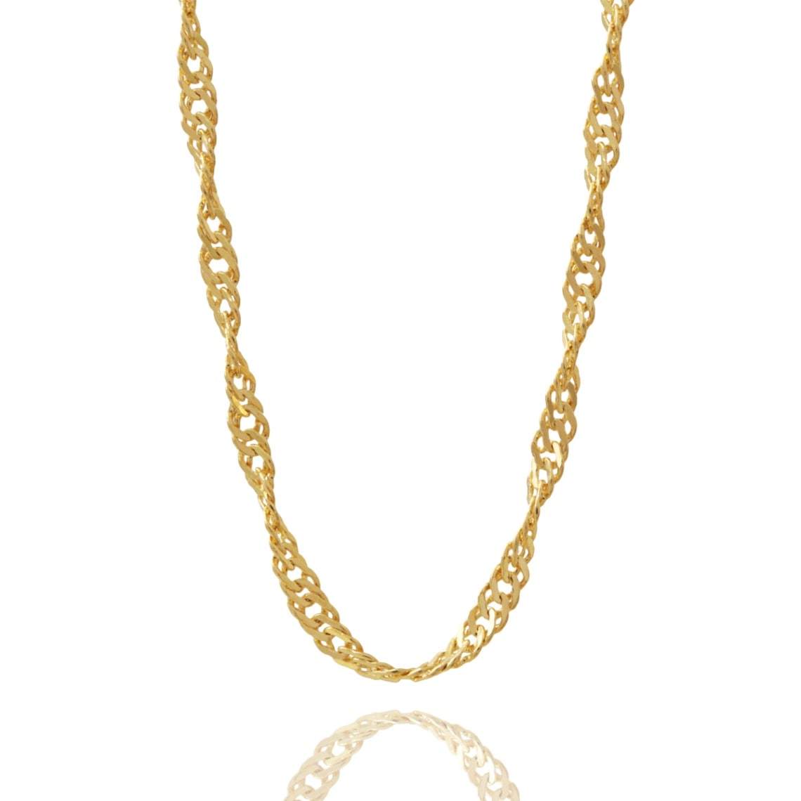 K18 Screw Chain 1.6mm Necklace