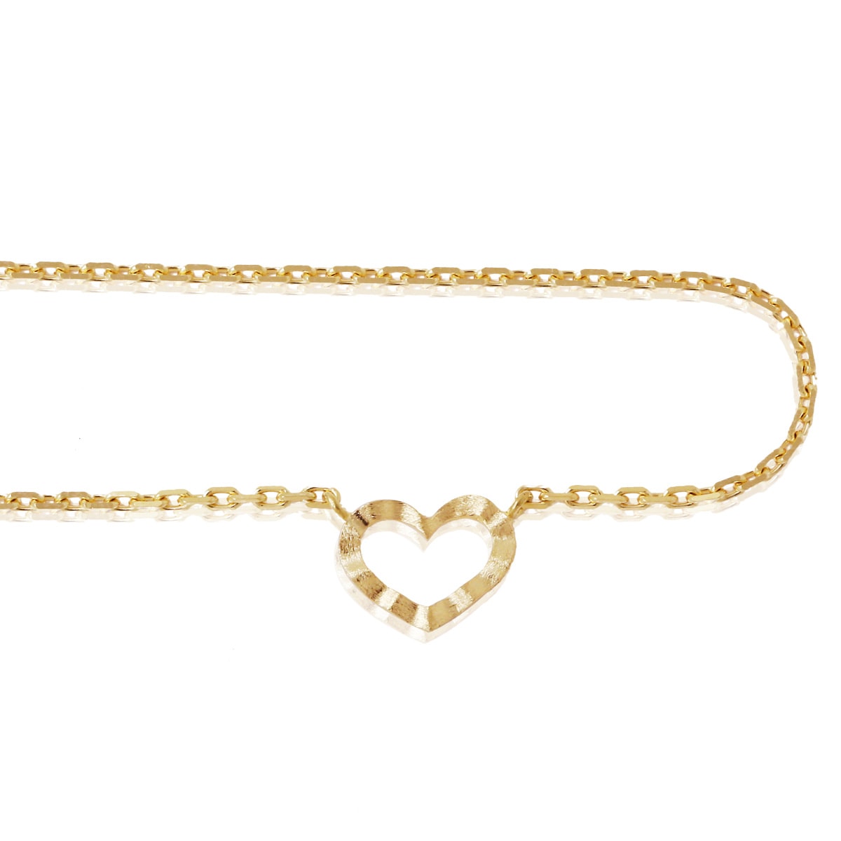 K18 Silky Series Heart Anklet