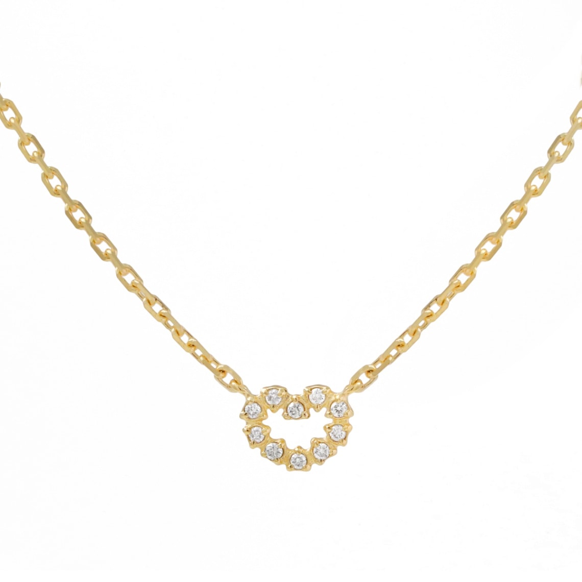 K18 Design Anklet - Diamond Heart -