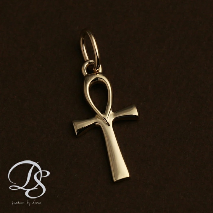 K18 Ankh Cross Pendant（18金 シンプル クロスペンダント）【DEVAS