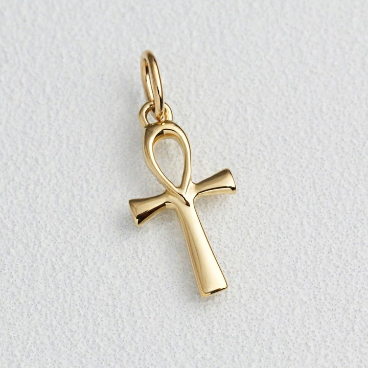 K18 Ankh Cross Pendant（18金 シンプル クロスペンダント）【DEVAS
