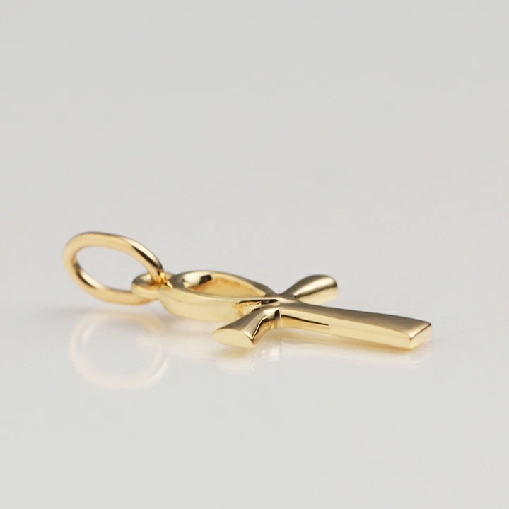K18 Ankh Cross Pendant（18金 シンプル クロスペンダント）【DEVAS
