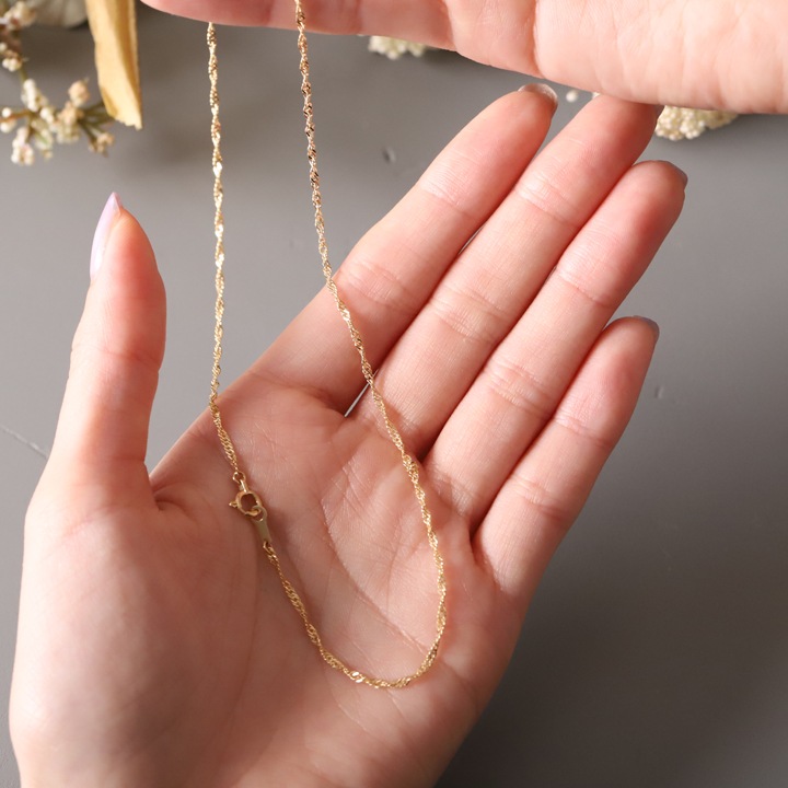 K18 Screw Chain 1.6mm Necklace（18金 スクリューチェーンネックレス