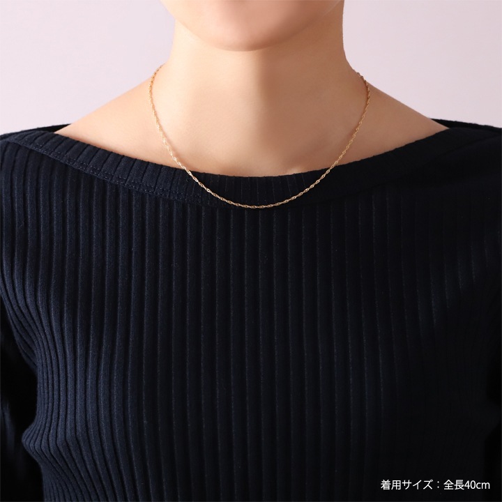 K18 Screw Chain 1.6mm Necklace（18金 スクリューチェーンネックレス