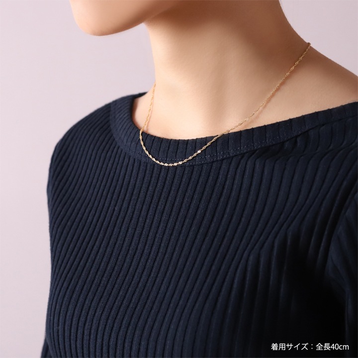 K18 Screw Chain 1.6mm Necklace（18金 スクリューチェーンネックレス