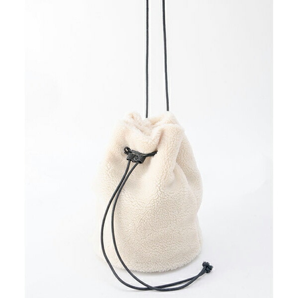 Rename ファー／ボア 巾着ハンドバッグ