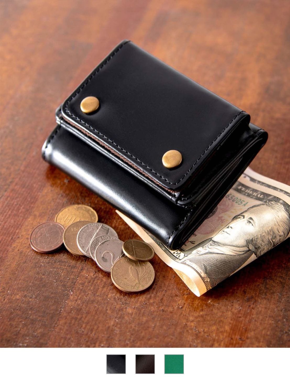 【 Rename 】 カウレザー本革 3つ折り コンパクト ミニ 財布 ウォレット メンズ レディース ユニセックス RPL20049