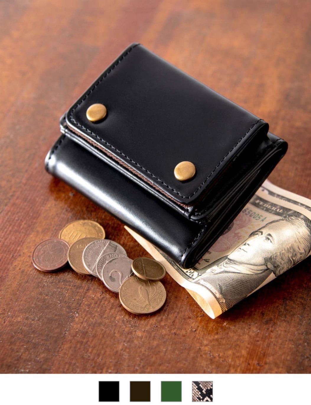 【 Rename 】 カウレザー本革 3つ折り コンパクト ミニ 財布 ウォレット メンズ レディース ユニセックス RPL20049