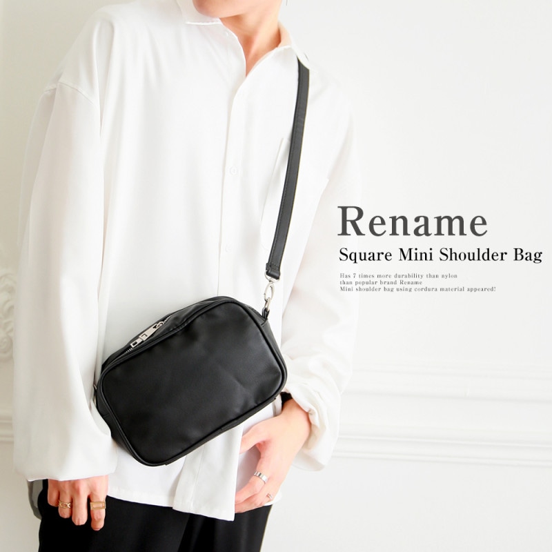 Rename 合皮 スクエアミニショルダーバッグ