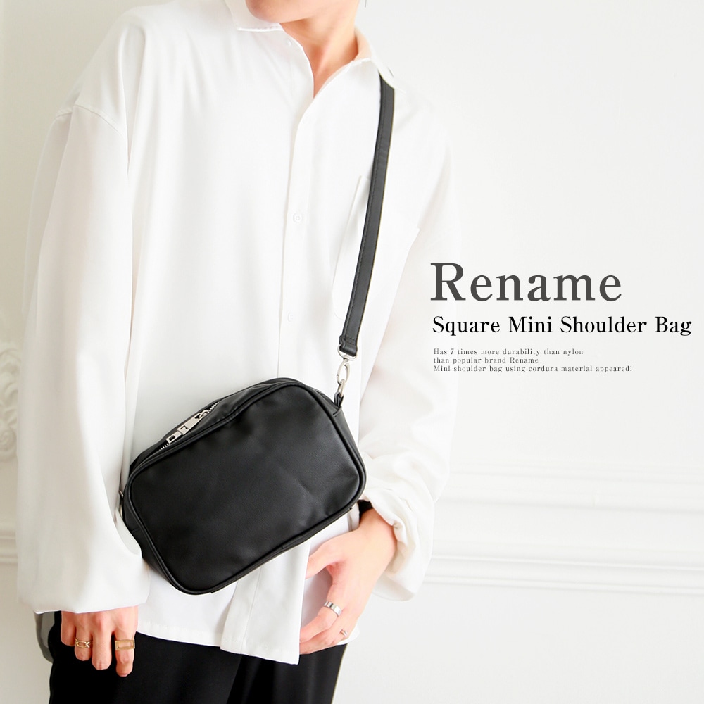 Rename 合皮 スクエアミニショルダーバッグ