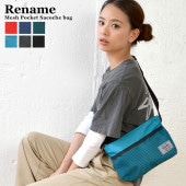 Rename メッシュポケットナイロンミニサコッシュバッグ