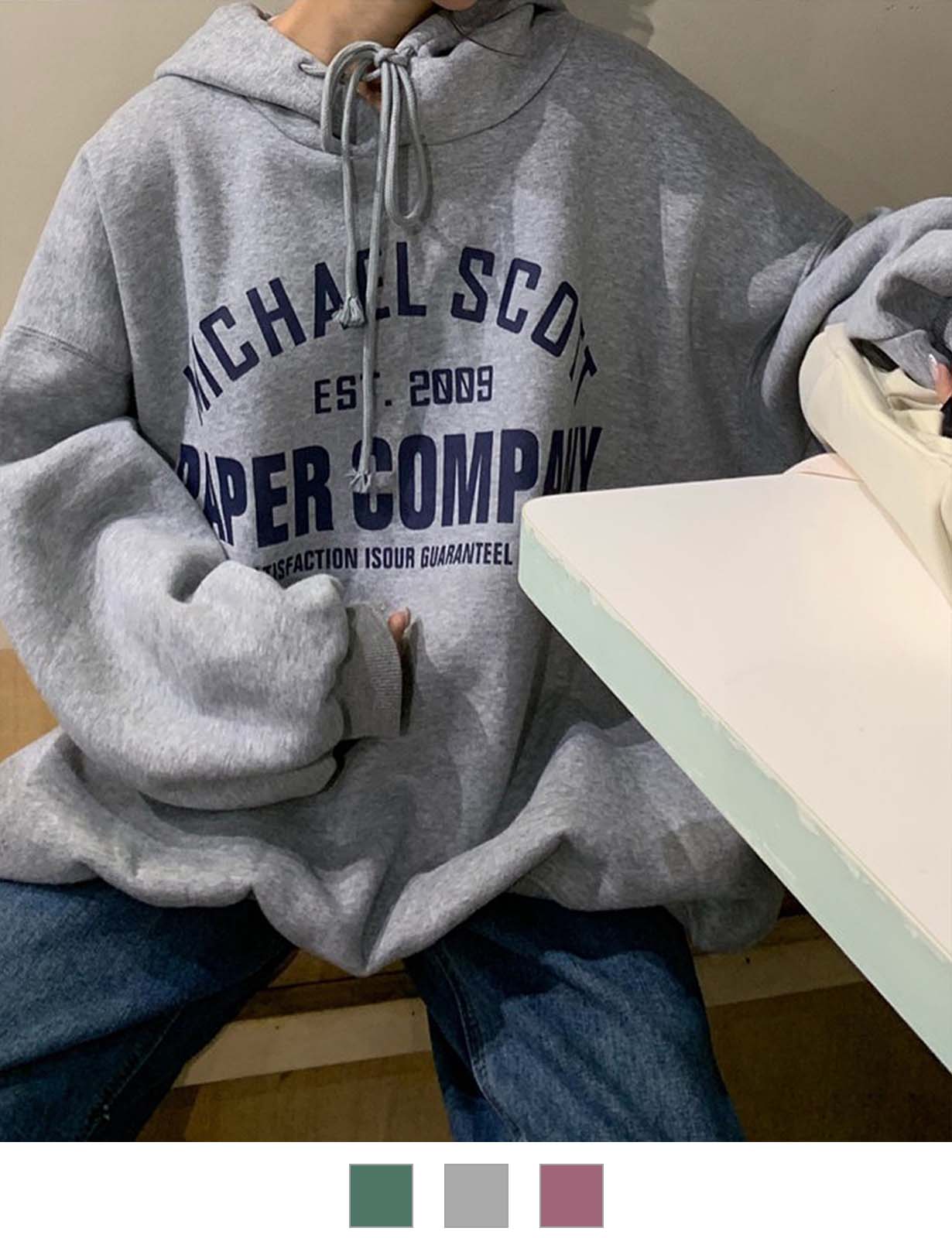 DEVICE select フリースオーバーサイズ カレッジロゴルーズパーカー メンズ レディース