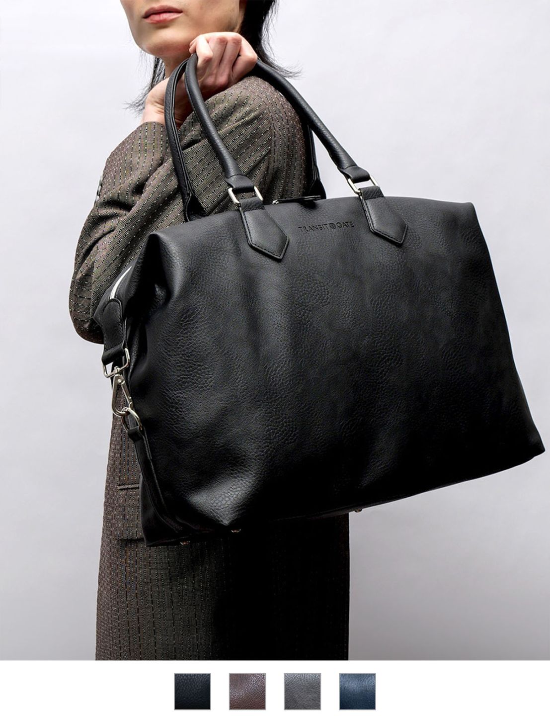 【 TransitGate 】 G1 ボストンバッグ 2WAY 大容量 ゴルフバッグ トラベルバッグ PUレザー フェイクレザー 斜めがけ 旅行 出張 1泊2日 メンズ レディース ユニセックス TGB7058