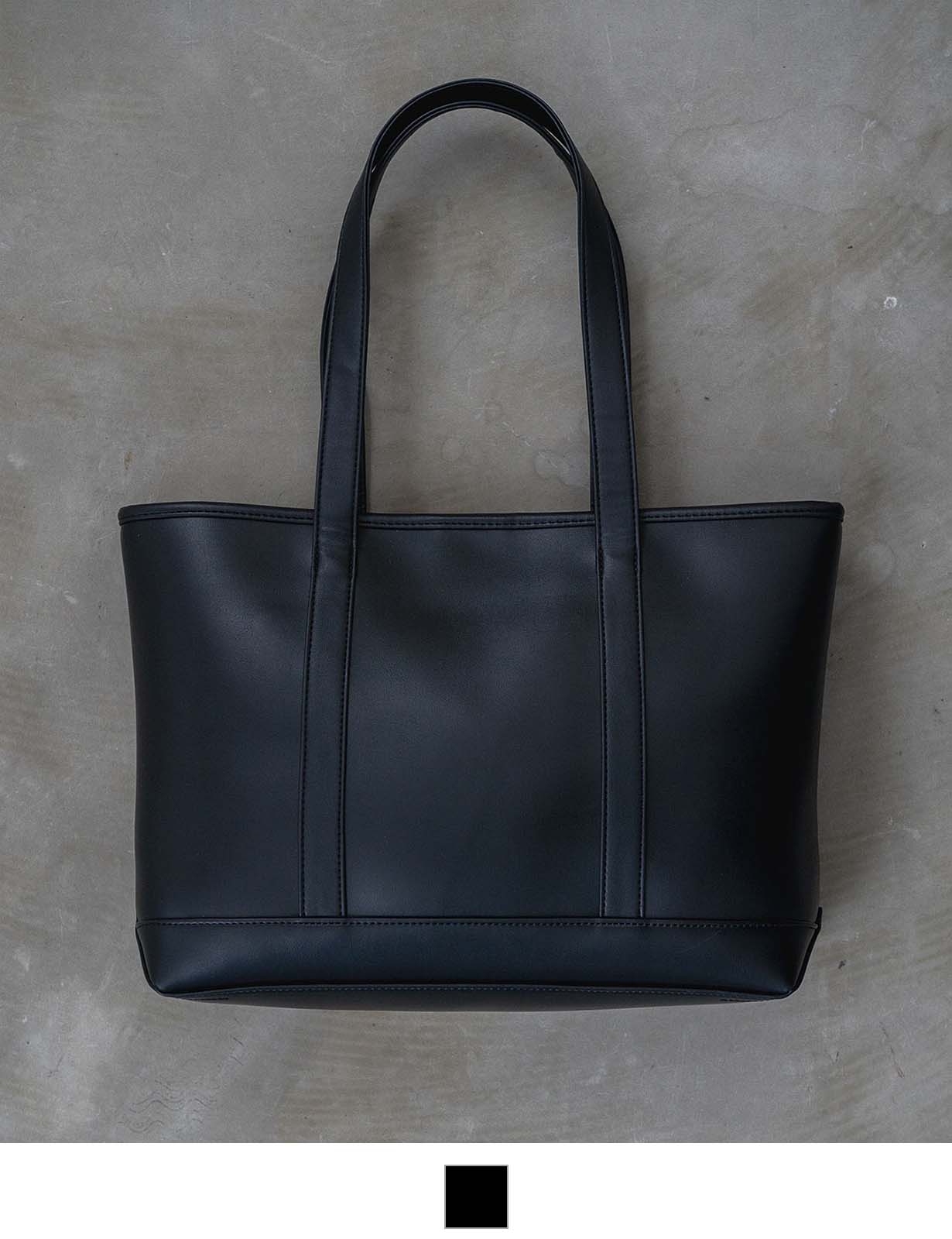 DEVICE＋ フェイクレザー シックデザイントートバッグ