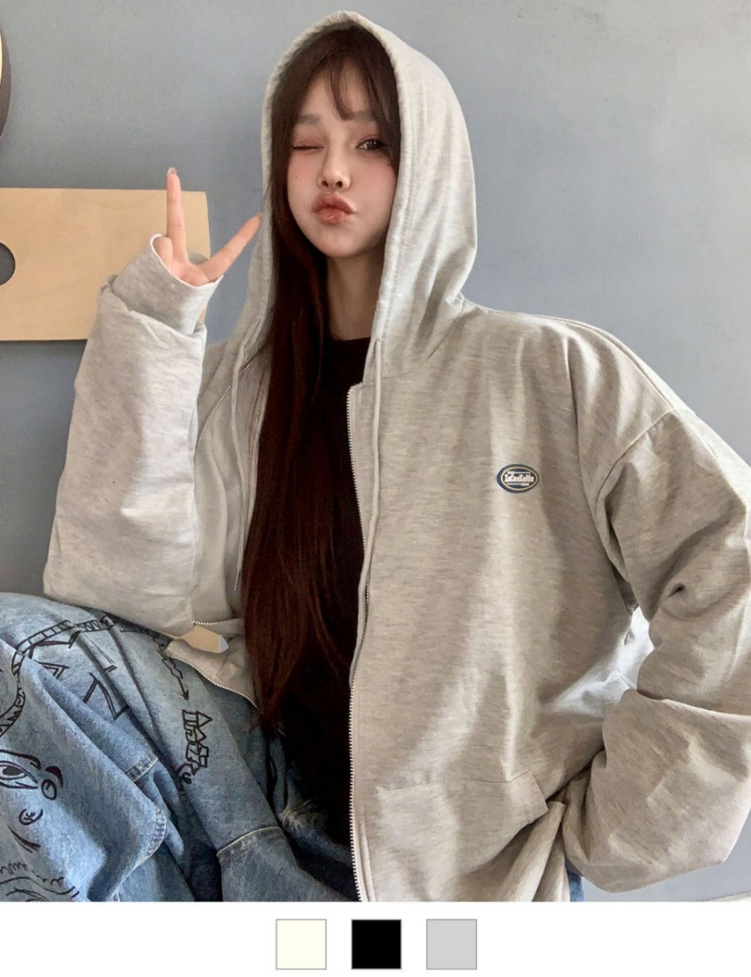 【 DEVICE select 】 オーバーサイズ ルーズデザイン フーディ パーカー メンズ レディース ユニセックス TA415P