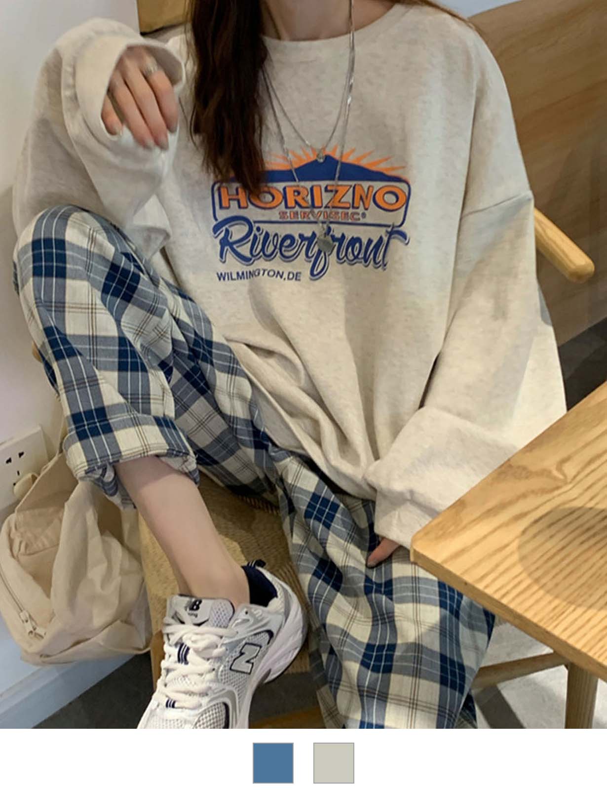 DEVICE select カレッジロゴスタイル オーバーサイズスウェットトレーナー メンズ レディース