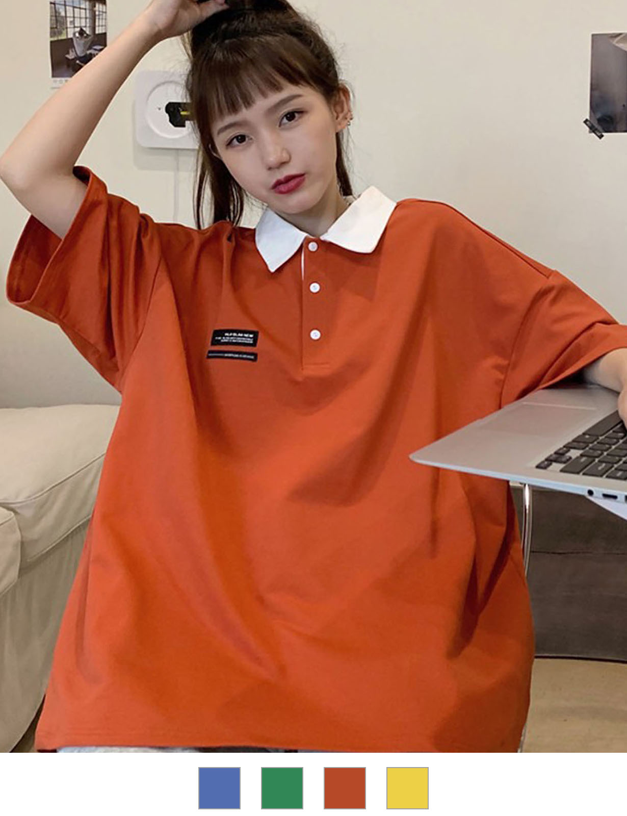 DEVICE select ミニロゴ　ポロシャツ ポロネック Tシャツ メンズ レディース ユニセックス