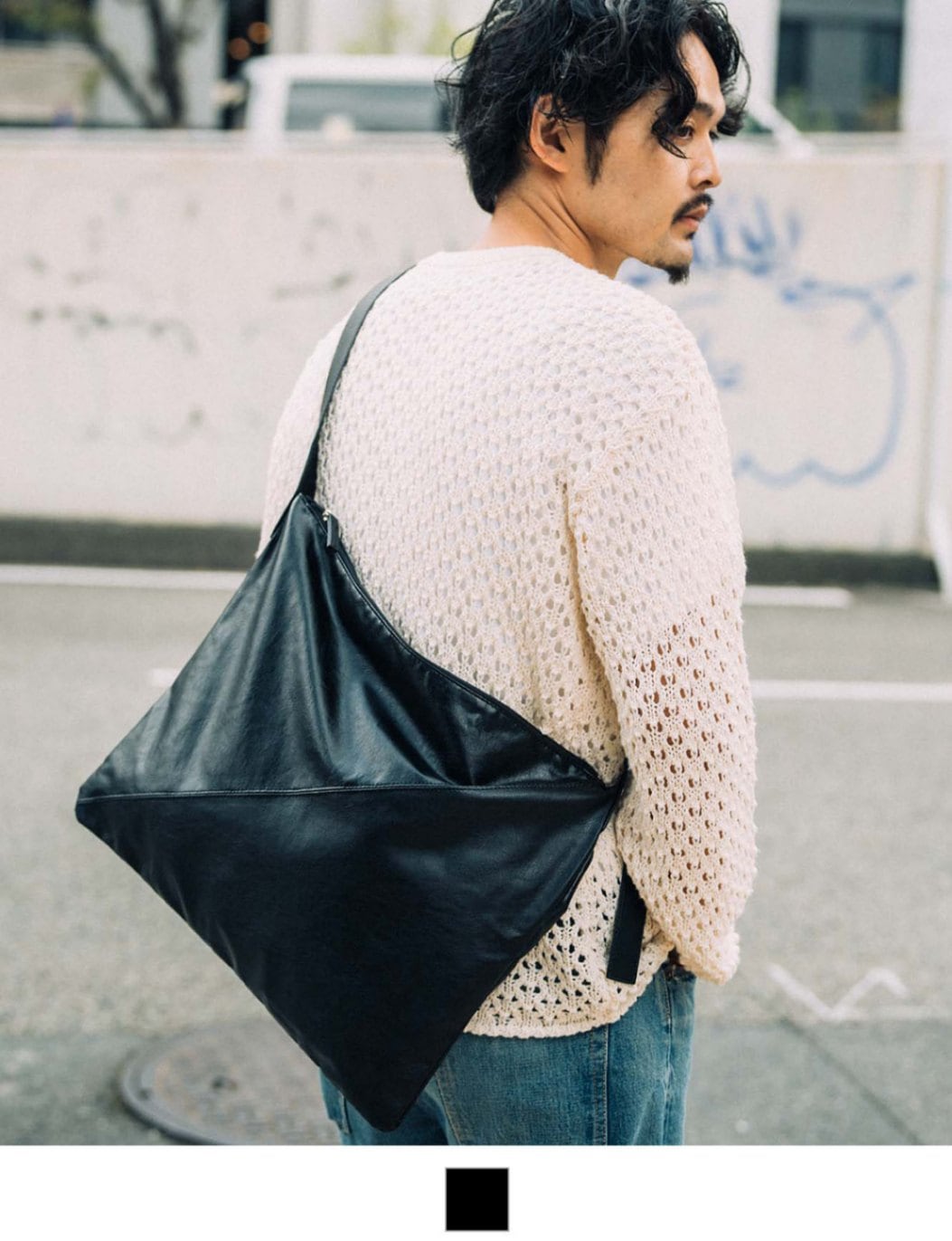 DEVICE＋ フェイクレザーベルト ショルダーバッグ