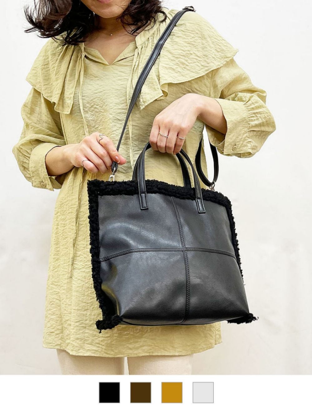 FAVORI ムートン風2WAYトート