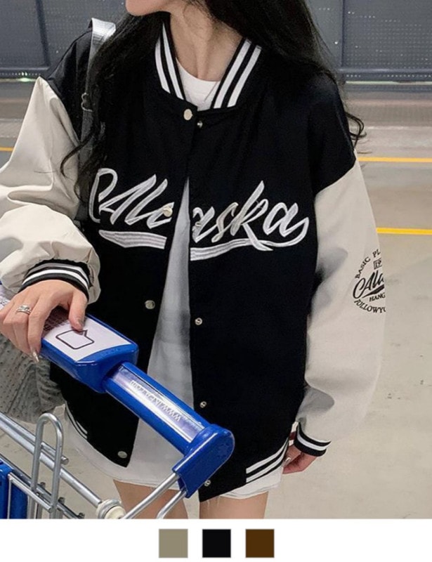 DEVICE select バイカラー オーバーサイズ スタジャン メンズ レディース ユニセックス